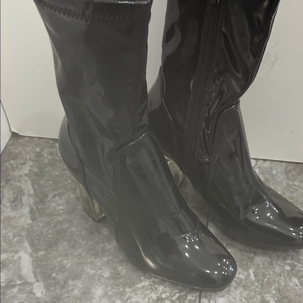 Cape Robbin Black Patent Heeled Boots